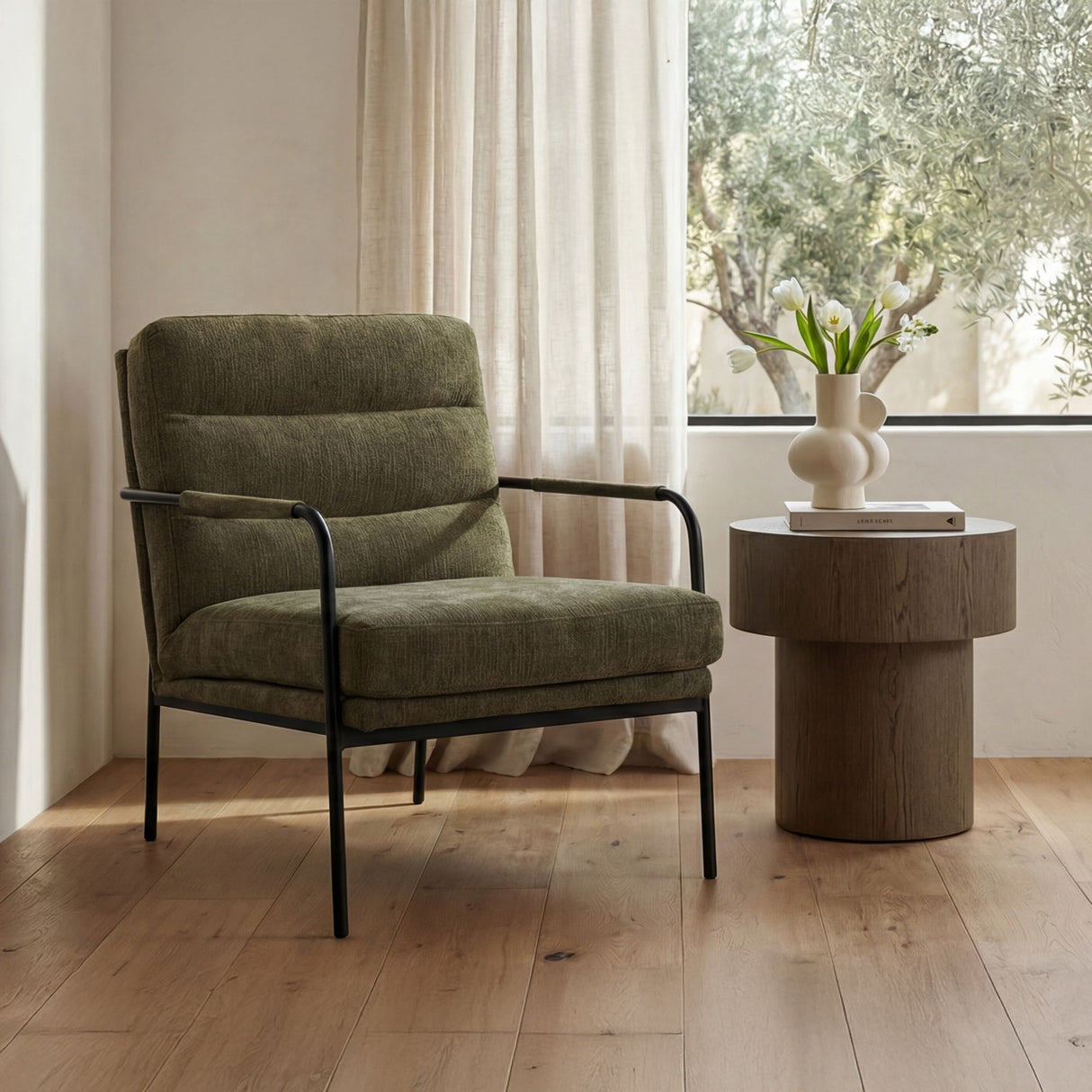 Corey Dark Brown Side Table by Moe's Home at Eve Furniture