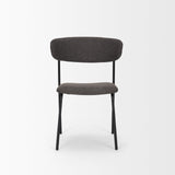 Corey Dining Chair w/ Gray Fabric & Matte Black Metal, Set of 2 by Mercana at Eve Furniture