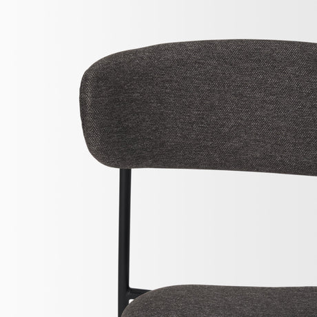 Corey Dining Chair w/ Gray Fabric & Matte Black Metal, Set of 2 by Mercana at Eve Furniture