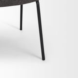 Corey Dining Chair w/ Gray Fabric & Matte Black Metal, Set of 2 by Mercana at Eve Furniture