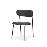 Corey Dining Chair w/ Gray Fabric & Matte Black Metal, Set of 2 by Mercana at Eve Furniture