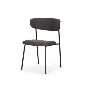 Corey Dining Chair w/ Gray Fabric & Matte Black Metal, Set of 2 by Mercana at Eve Furniture