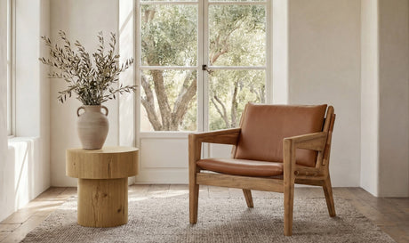 Corey Side Table Rustic Oak by Moe's Home at Eve Furniture