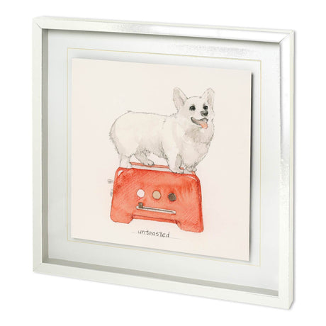 Corgi's Backery I by Mercana Studio a Hand Embellished Textured Framed Art Print Matted under Glass by Mercana at Eve Furniture