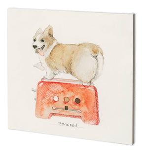 Corgi's Backery II by Mercana Studio a Hand Embellished Textured Canvas by Mercana at Eve Furniture