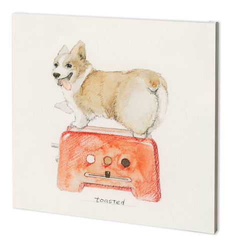 Corgi's Backery II by Mercana Studio a Hand Embellished Textured Canvas by Mercana at Eve Furniture
