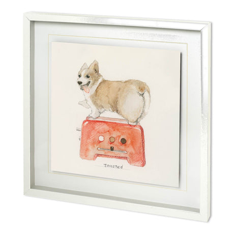 Corgi's Backery II by Mercana Studio a Hand Embellished Textured Framed Art Print Matted under Glass by Mercana at Eve Furniture