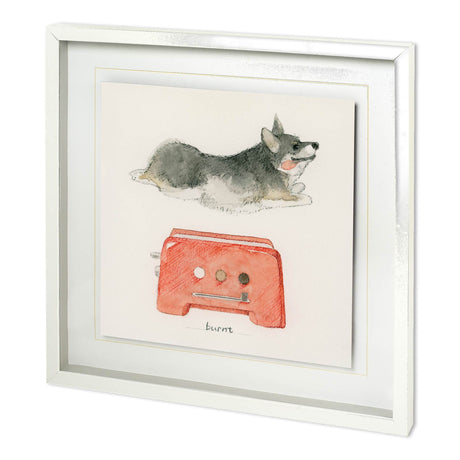 Corgi's Backery III by Mercana Studio Hand Embellished Textured Framed Art Print Matted under Glass by Mercana at Eve Furniture