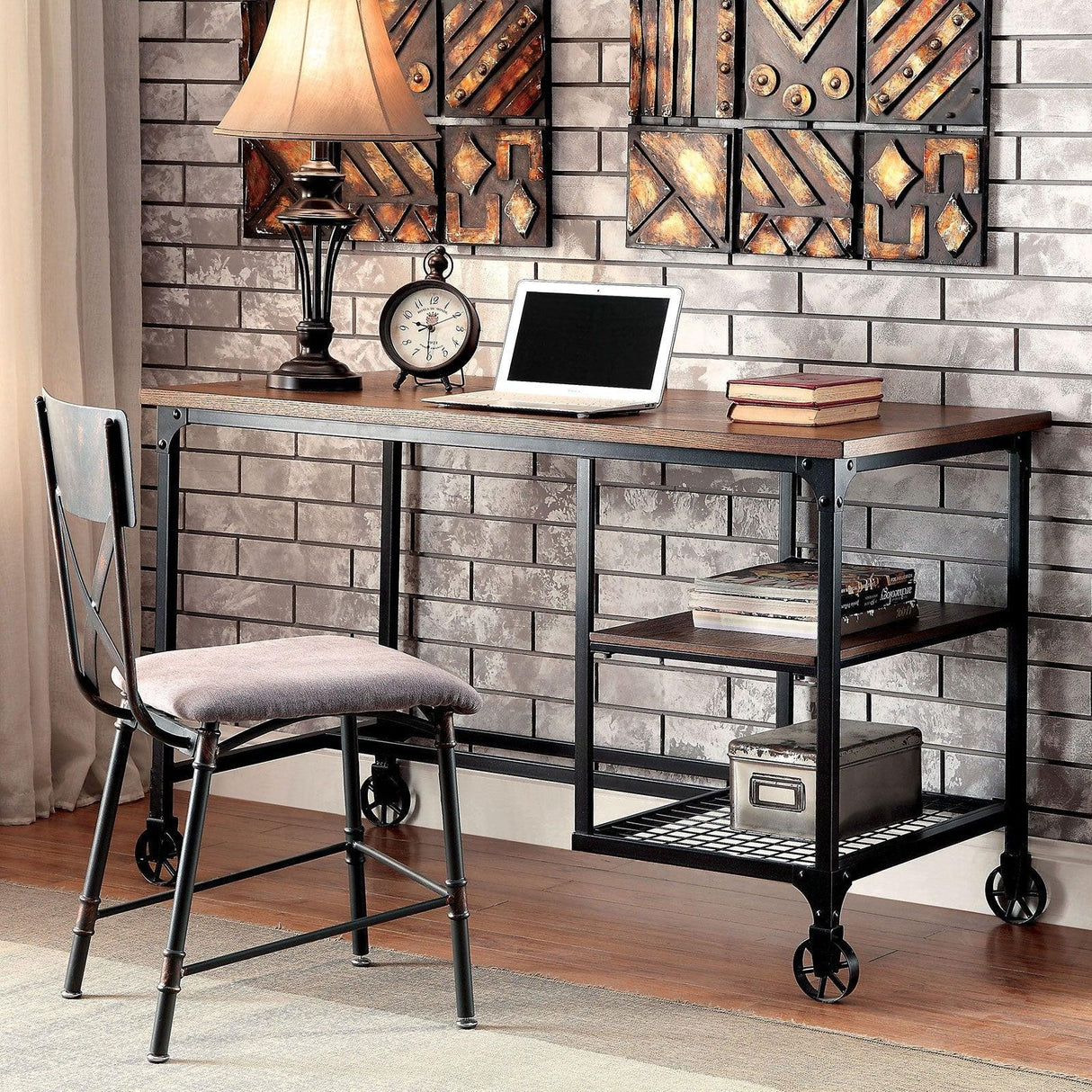 Cori Antique Black Desk by Furniture of America at Eve Furniture
