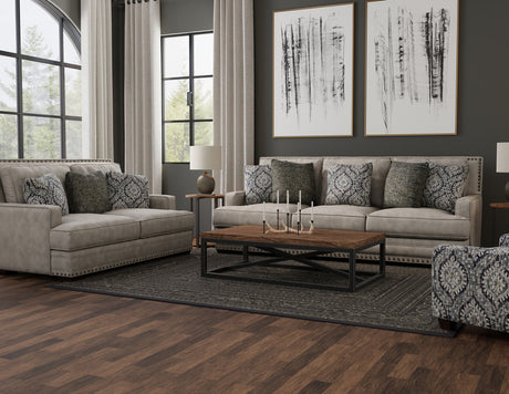 Corinthian Antelope Dove Sofa & Loveseat by Happy Homes at Eve Furniture