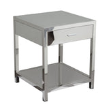 Corleo Stainless Steel Nightstand by Diamond Sofa at Eve Furniture