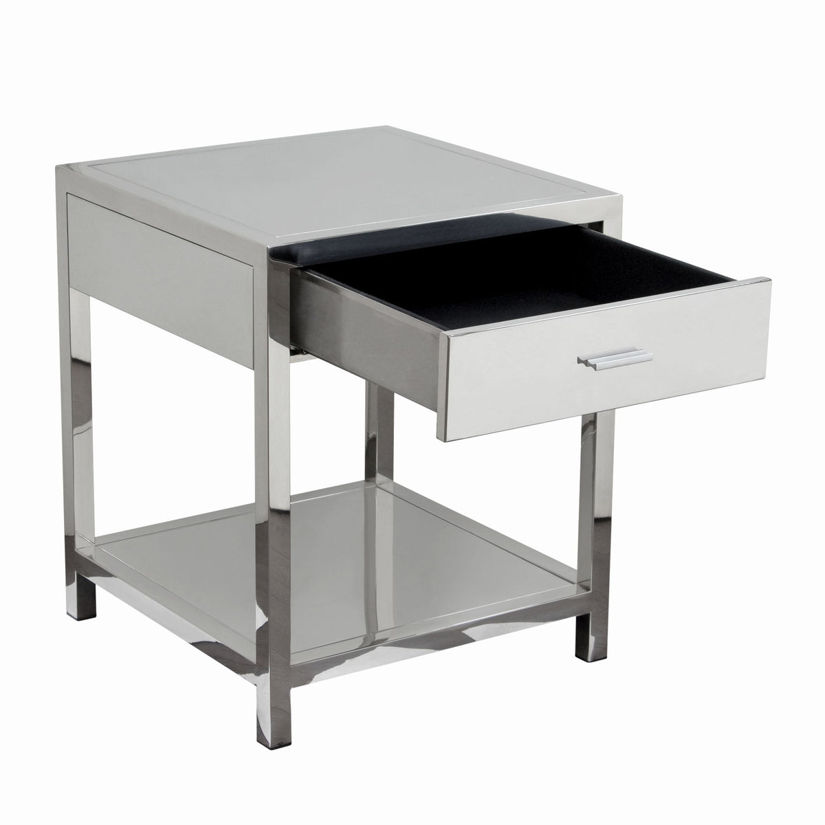 Corleo Stainless Steel Nightstand by Diamond Sofa at Eve Furniture
