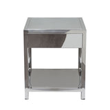 Corleo Stainless Steel Nightstand by Diamond Sofa at Eve Furniture
