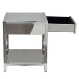 Corleo Stainless Steel Nightstand by Diamond Sofa at Eve Furniture