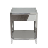 Corleo Stainless Steel Nightstand by Diamond Sofa at Eve Furniture