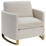 Corliss Beige 3-piece Upholstered Arched Arm Sofa Set by Coaster at Eve Furniture