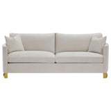 Corliss Beige 3-piece Upholstered Arched Arm Sofa Set by Coaster at Eve Furniture
