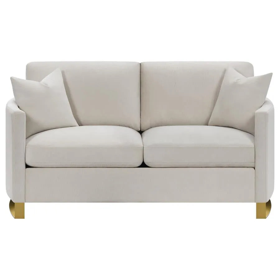 Corliss Beige 3-piece Upholstered Arched Arm Sofa Set by Coaster at Eve Furniture