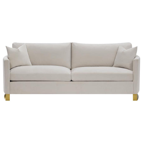Corliss Beige 3-piece Upholstered Arched Arm Sofa Set by Coaster at Eve Furniture