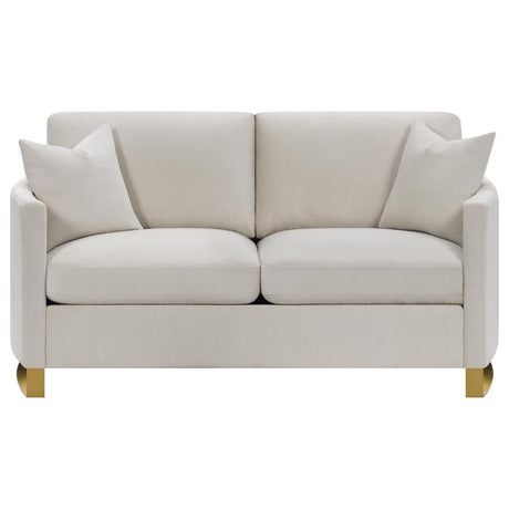 Corliss Beige 3-piece Upholstered Arched Arm Sofa Set by Coaster at Eve Furniture