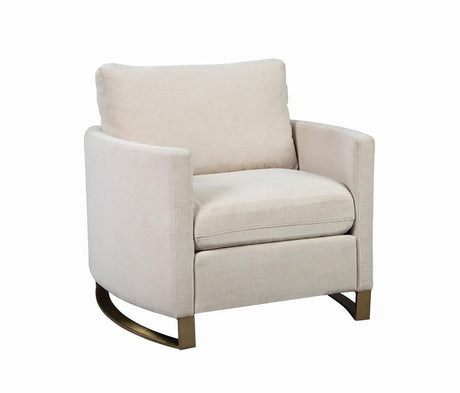 Corliss Beige Upholstered Arched Arm Living Room Set by Coaster at Eve Furniture