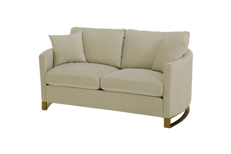 Corliss Beige Upholstered Arched Arms Loveseat by Coaster at Eve Furniture