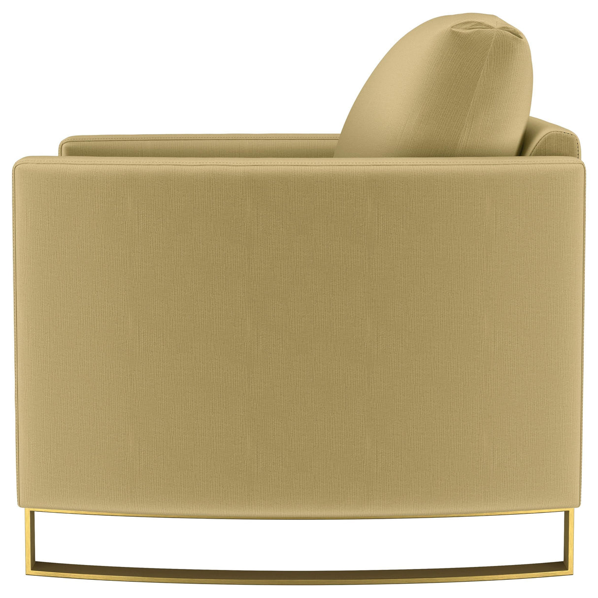 Corliss Camel Velvet Curved Track Arm Chair by Coaster at Eve Furniture