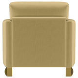 Corliss Camel Velvet Curved Track Arm Chair by Coaster at Eve Furniture