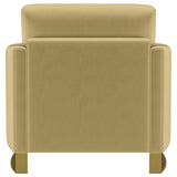 Corliss Camel Velvet Curved Track Arm Chair by Coaster at Eve Furniture