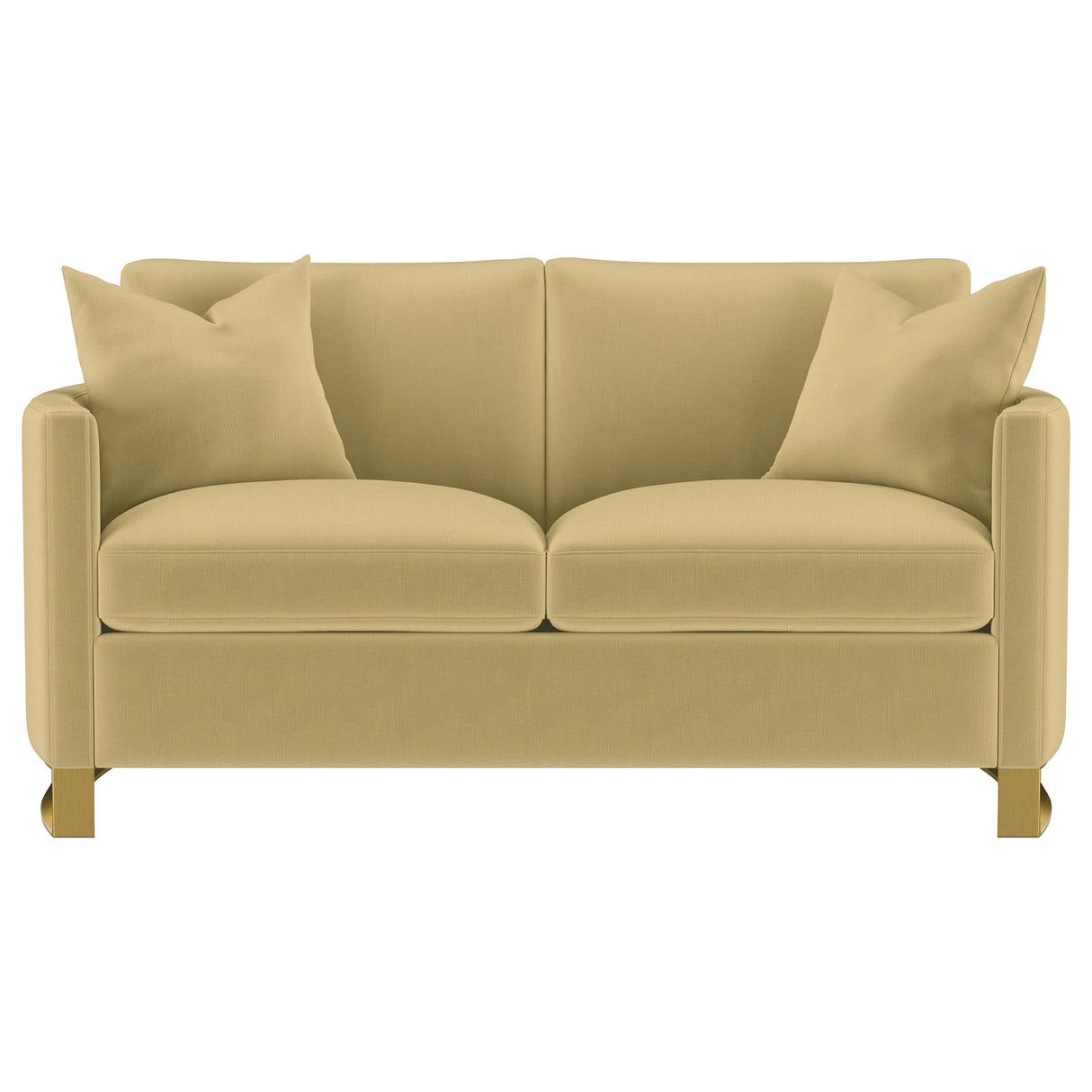 Corliss Camel Velvet Curved Track Arm Loveseat by Coaster at Eve Furniture
