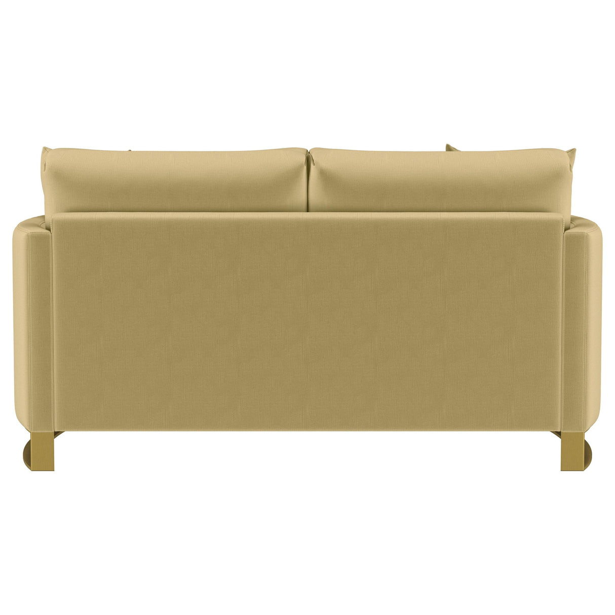 Corliss Camel Velvet Curved Track Arm Loveseat by Coaster at Eve Furniture