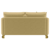Corliss Camel Velvet Curved Track Arm Loveseat by Coaster at Eve Furniture