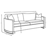 Corliss Camel Velvet Upholstered 2-Piece Living Room Set by Coaster at Eve Furniture