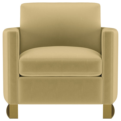 Corliss Camel Velvet Upholstered 3-Piece Living Room Set by Coaster at Eve Furniture