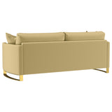 Corliss Camel Velvet Upholstered 3-Piece Living Room Set by Coaster at Eve Furniture