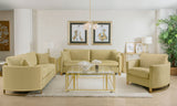 Corliss Camel Velvet Upholstered 3-Piece Living Room Set by Coaster at Eve Furniture