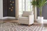 Corliss Beige Upholstered Arched Arms Chair