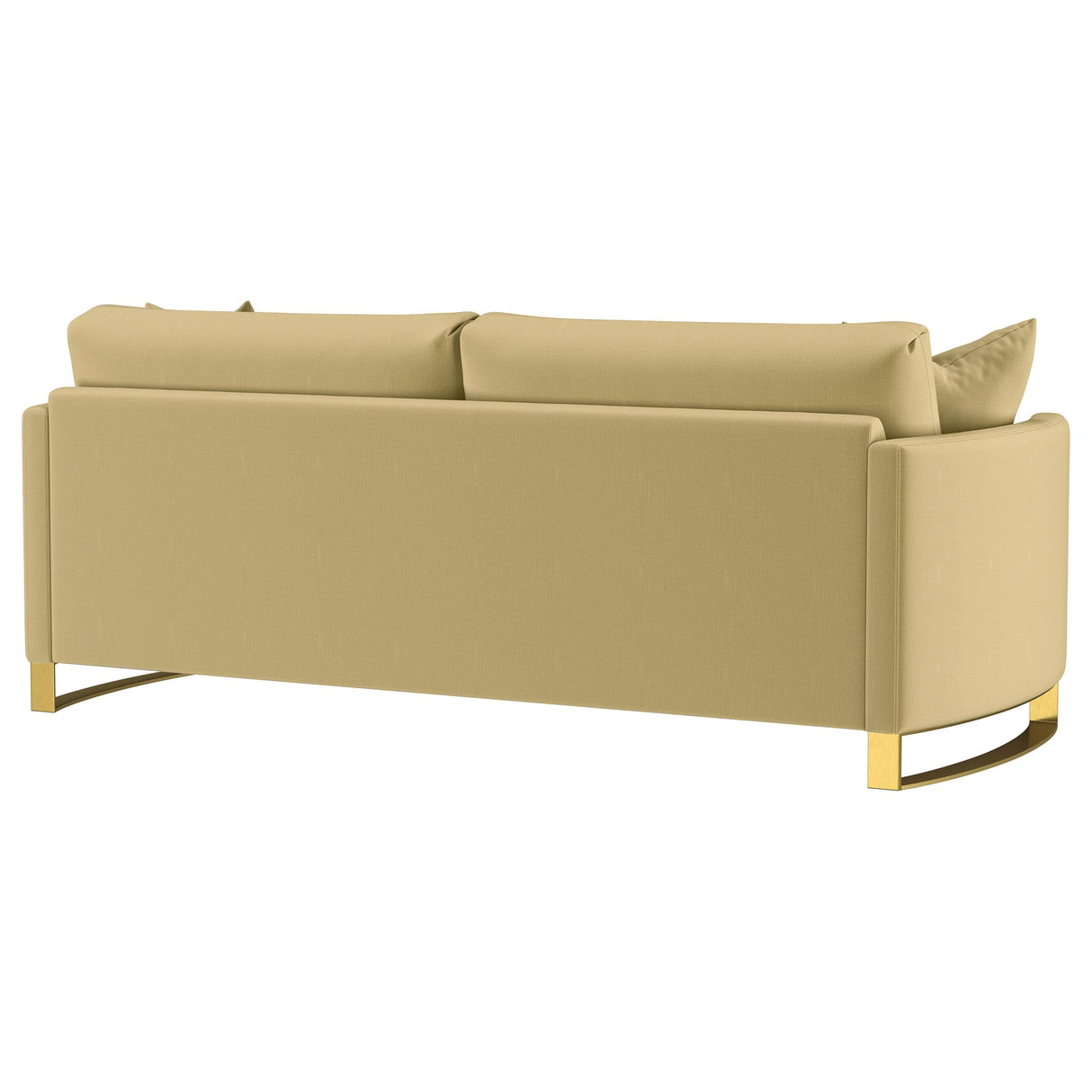Corliss Upholstered Curved Track Arm Sofa Camel by Coaster at Eve Furniture