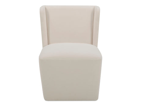 Cormac Cream Rolling Dining Chair by MOES at Eve Furniture