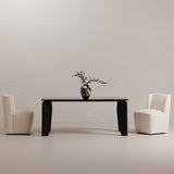 Cormac Cream Rolling Dining Chair by MOES at Eve Furniture