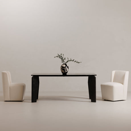 Cormac Cream Rolling Dining Chair by MOES at Eve Furniture