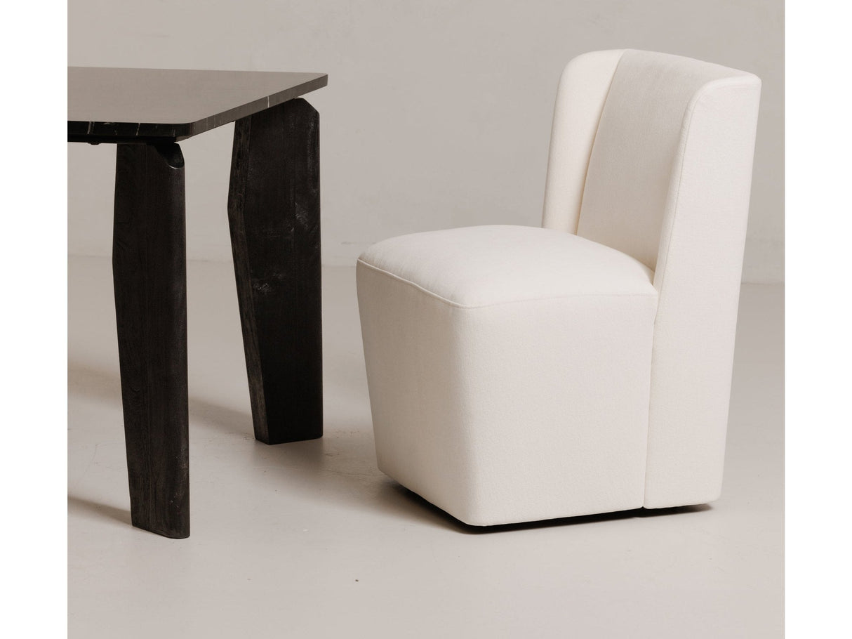 Cormac Cream Rolling Dining Chair by MOES at Eve Furniture