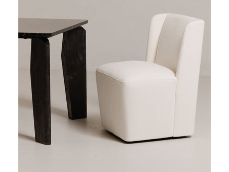 Cormac Cream Rolling Dining Chair by MOES at Eve Furniture