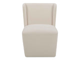 Cormac Cream Rolling Dining Chair by Moe's Home at Eve Furniture