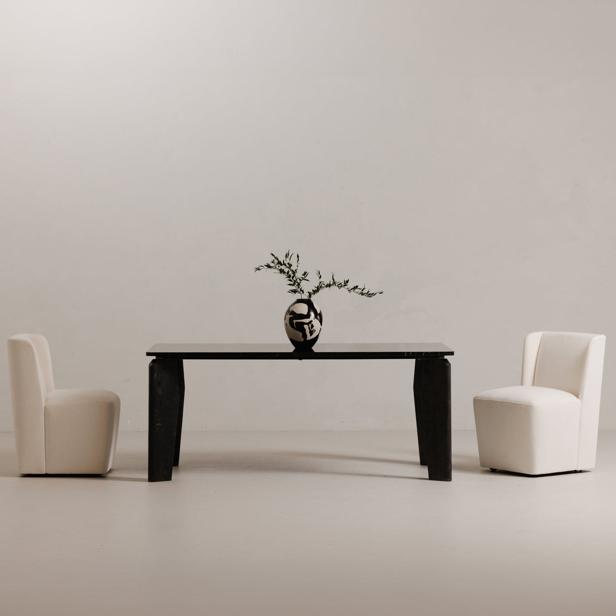 Cormac Cream Rolling Dining Chair by Moe's Home at Eve Furniture