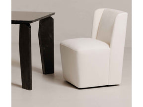 Cormac Cream Rolling Dining Chair by Moe's Home at Eve Furniture