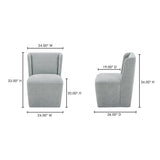 Cormac Slate Green Rolling Dining Chair by MOES at Eve Furniture