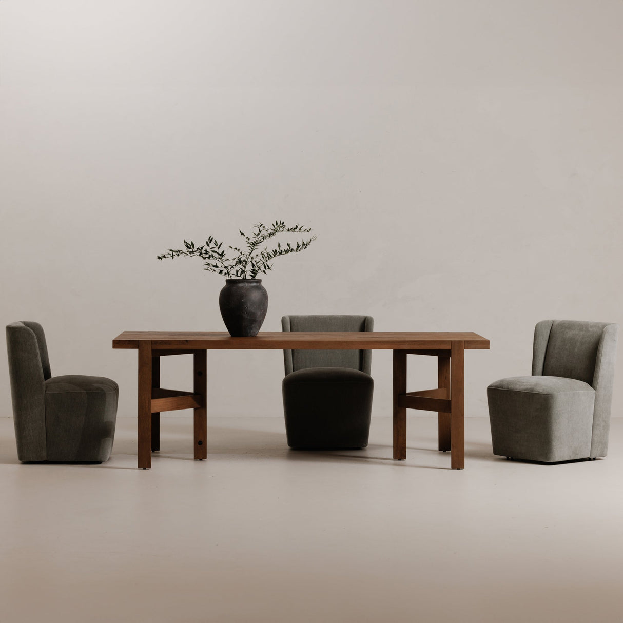 Cormac Slate Green Rolling Dining Chair by Moe's Home at Eve Furniture