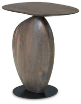 Cormmet Brown/Black Accent Table