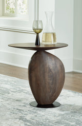 Cormmet Brown/Black Accent Table by Ashley at Eve Furniture